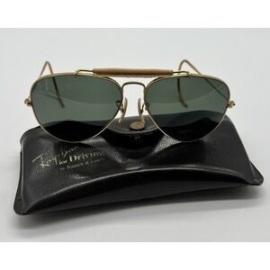 1980s 58/14mm VINTAGE B&L RAY BAN‎ ARISTA GEP G15 OUTDOORSMAN AVIATOR SUNGLASSES